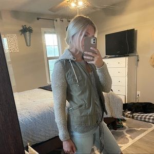 Billabong green military sweater jacket